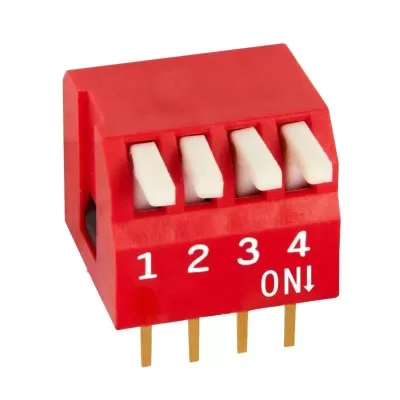 DIP Switch ECDP04-Red